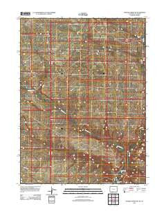 Chicken Creek SW Wyoming Historical topographic map, 1:24000 scale, 7.5 X 7.5 Minute, Year 2012