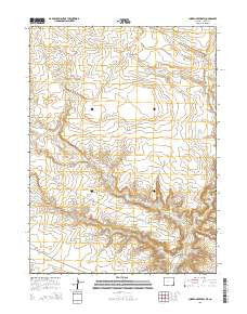 Chicken Creek SW Wyoming Current topographic map, 1:24000 scale, 7.5 X 7.5 Minute, Year 2015