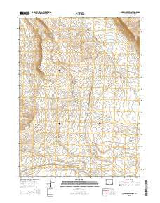 Chicken Creek West Wyoming Current topographic map, 1:24000 scale, 7.5 X 7.5 Minute, Year 2015