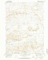 Chimney Butte Wyoming Historical topographic map, 1:24000 scale, 7.5 X 7.5 Minute, Year 1969