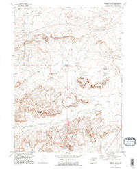 Chimney Butte Wyoming Historical topographic map, 1:24000 scale, 7.5 X 7.5 Minute, Year 1969
