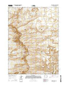 Chrisman Ranch Wyoming Current topographic map, 1:24000 scale, 7.5 X 7.5 Minute, Year 2015