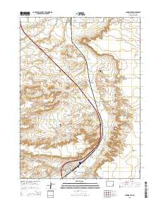 Chugwater Wyoming Current topographic map, 1:24000 scale, 7.5 X 7.5 Minute, Year 2015