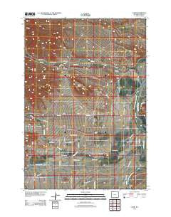 Clark Wyoming Historical topographic map, 1:24000 scale, 7.5 X 7.5 Minute, Year 2012