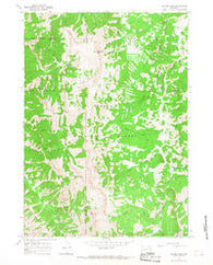 Clause Peak Wyoming Historical topographic map, 1:24000 scale, 7.5 X 7.5 Minute, Year 1965