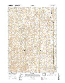 Clausen Ranch Wyoming Current topographic map, 1:24000 scale, 7.5 X 7.5 Minute, Year 2015