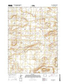 Clay Buttes Wyoming Current topographic map, 1:24000 scale, 7.5 X 7.5 Minute, Year 2015