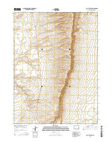 Clay Buttes SE Wyoming Current topographic map, 1:24000 scale, 7.5 X 7.5 Minute, Year 2015