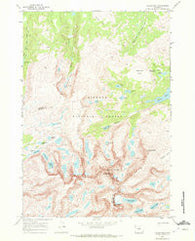 Cloud Peak Wyoming Historical topographic map, 1:24000 scale, 7.5 X 7.5 Minute, Year 1967