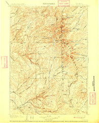 Cloud Peak Wyoming Historical topographic map, 1:125000 scale, 30 X 30 Minute, Year 1901
