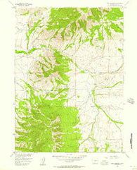 Coad Mountain Wyoming Historical topographic map, 1:24000 scale, 7.5 X 7.5 Minute, Year 1955