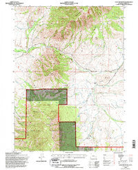 Coad Mountain Wyoming Historical topographic map, 1:24000 scale, 7.5 X 7.5 Minute, Year 1992