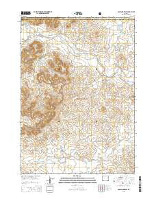 Coal Bank Draw Wyoming Current topographic map, 1:24000 scale, 7.5 X 7.5 Minute, Year 2015