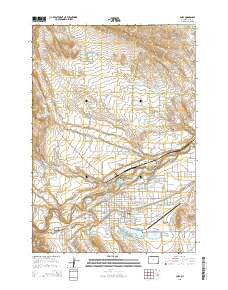 Cody Wyoming Current topographic map, 1:24000 scale, 7.5 X 7.5 Minute, Year 2015
