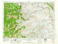 Cody Wyoming Historical topographic map, 1:250000 scale, 1 X 2 Degree, Year 1962