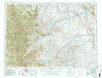 Cody Wyoming Historical topographic map, 1:250000 scale, 1 X 2 Degree, Year 1955