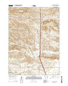 Coleman Butte Wyoming Current topographic map, 1:24000 scale, 7.5 X 7.5 Minute, Year 2015