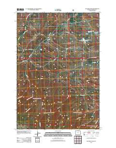 Columbus Peak Wyoming Historical topographic map, 1:24000 scale, 7.5 X 7.5 Minute, Year 2012
