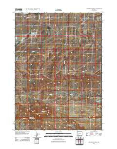 Continental Peak Wyoming Historical topographic map, 1:24000 scale, 7.5 X 7.5 Minute, Year 2012