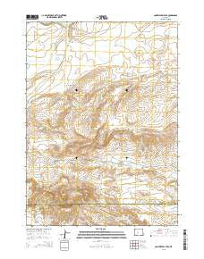 Continental Peak Wyoming Current topographic map, 1:24000 scale, 7.5 X 7.5 Minute, Year 2015