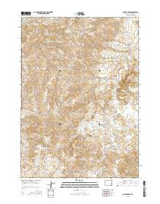Cooley Draw Wyoming Current topographic map, 1:24000 scale, 7.5 X 7.5 Minute, Year 2015