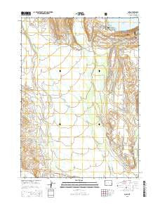 Cora Wyoming Current topographic map, 1:24000 scale, 7.5 X 7.5 Minute, Year 2015