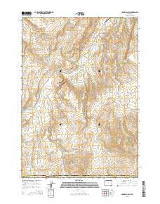Cornell Gulch Wyoming Current topographic map, 1:24000 scale, 7.5 X 7.5 Minute, Year 2015