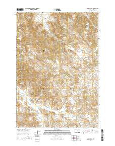 Corral Creek Wyoming Current topographic map, 1:24000 scale, 7.5 X 7.5 Minute, Year 2015