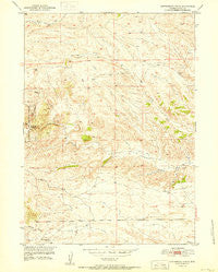 Cottonwood Falls Wyoming Historical topographic map, 1:24000 scale, 7.5 X 7.5 Minute, Year 1951