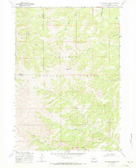 Cottonwood Peak Wyoming Historical topographic map, 1:24000 scale, 7.5 X 7.5 Minute, Year 1969