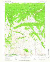 Cottonwood Rim Wyoming Historical topographic map, 1:24000 scale, 7.5 X 7.5 Minute, Year 1962