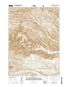 Cottonwood Falls Wyoming Current topographic map, 1:24000 scale, 7.5 X 7.5 Minute, Year 2015
