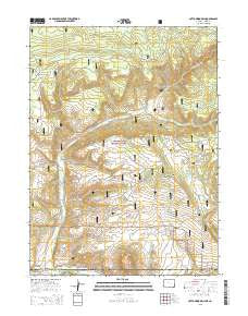 Cottonwood Rim Wyoming Current topographic map, 1:24000 scale, 7.5 X 7.5 Minute, Year 2015