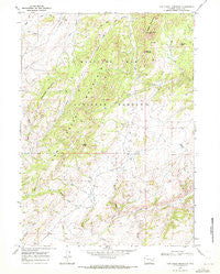 Cow Creek Mountain Wyoming Historical topographic map, 1:24000 scale, 7.5 X 7.5 Minute, Year 1968