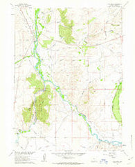 Cow Creek Wyoming Historical topographic map, 1:24000 scale, 7.5 X 7.5 Minute, Year 1961