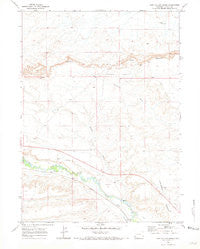 Cow Hollow Creek Wyoming Historical topographic map, 1:24000 scale, 7.5 X 7.5 Minute, Year 1969
