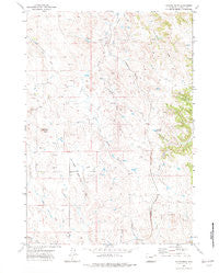 Coyote Draw Wyoming Historical topographic map, 1:24000 scale, 7.5 X 7.5 Minute, Year 1971