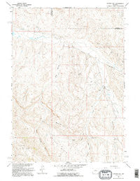 Coyote Hill Wyoming Historical topographic map, 1:24000 scale, 7.5 X 7.5 Minute, Year 1960