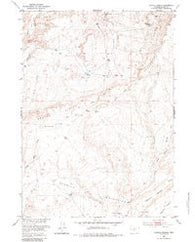 Coyote Springs Wyoming Historical topographic map, 1:24000 scale, 7.5 X 7.5 Minute, Year 1952
