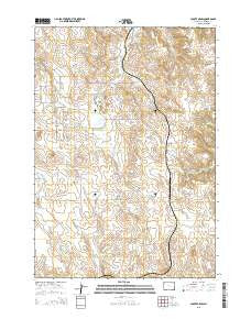 Coyote Draw Wyoming Current topographic map, 1:24000 scale, 7.5 X 7.5 Minute, Year 2015