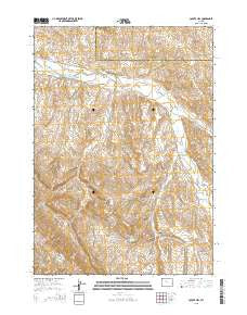 Coyote Hill Wyoming Current topographic map, 1:24000 scale, 7.5 X 7.5 Minute, Year 2015