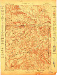 Crandall Wyoming Historical topographic map, 1:125000 scale, 30 X 30 Minute, Year 1899