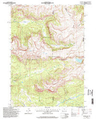 Crater Lake Wyoming Historical topographic map, 1:24000 scale, 7.5 X 7.5 Minute, Year 1996