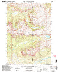 Crater Lake Wyoming Historical topographic map, 1:24000 scale, 7.5 X 7.5 Minute, Year 1996