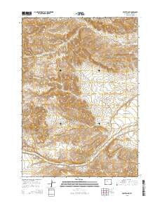 Crater Sink Wyoming Current topographic map, 1:24000 scale, 7.5 X 7.5 Minute, Year 2015