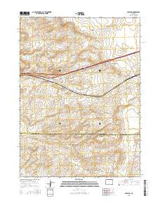 Creston Wyoming Current topographic map, 1:24000 scale, 7.5 X 7.5 Minute, Year 2015