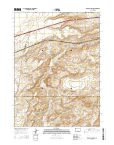 Creston Junction Wyoming Current topographic map, 1:24000 scale, 7.5 X 7.5 Minute, Year 2015