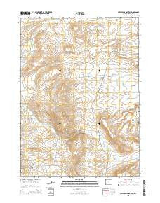 Cretaceous Mountain Wyoming Current topographic map, 1:24000 scale, 7.5 X 7.5 Minute, Year 2015