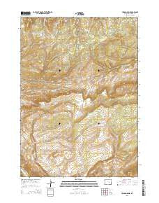 Crimson Dawn Wyoming Current topographic map, 1:24000 scale, 7.5 X 7.5 Minute, Year 2015