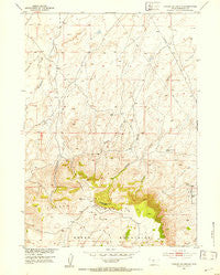 Crooks Mountain Wyoming Historical topographic map, 1:24000 scale, 7.5 X 7.5 Minute, Year 1951